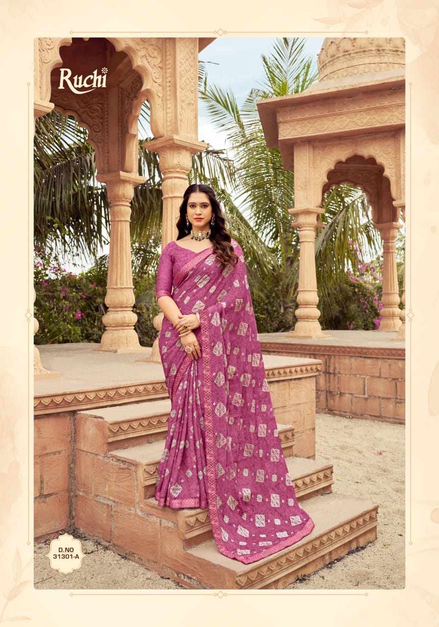 Simayaa 23 By Ruchi Daily Wear Chiffon Printed Sarees Wholesale Shop In Surat

